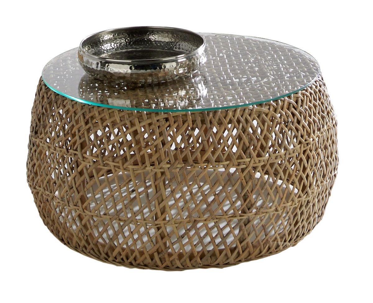 Panama Jack Sumatra Outdoor Wicker Coffee Table with Glass