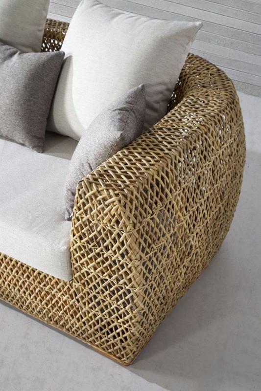 Panama Jack Sumatra Outdoor Wicker Sofa with Cushions