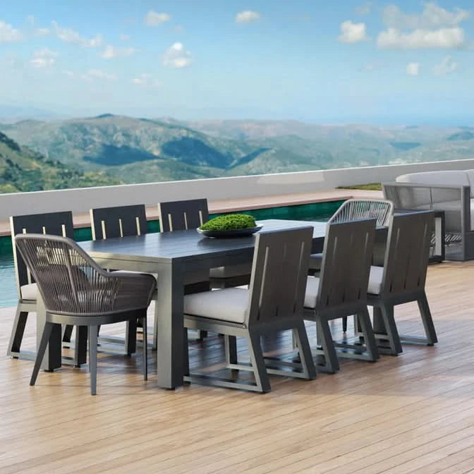 Sunset West Redondo Aluminum Outdoor Armless Dining Chair