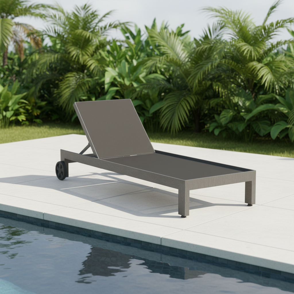 Sunset West Redondo Aluminum Outdoor Adjustable Sling Chaise