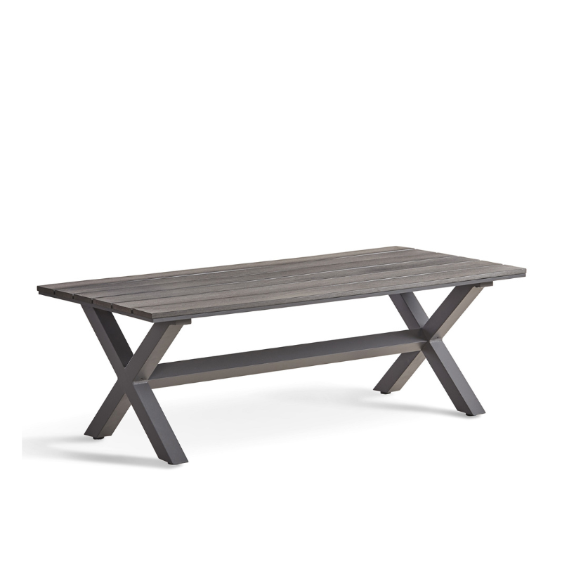 South Sea Rattan Kingston Aluminum Outdoor X-Base Coffee Table