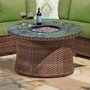 Forever Patio Universal 42" Round Woven Fire Table