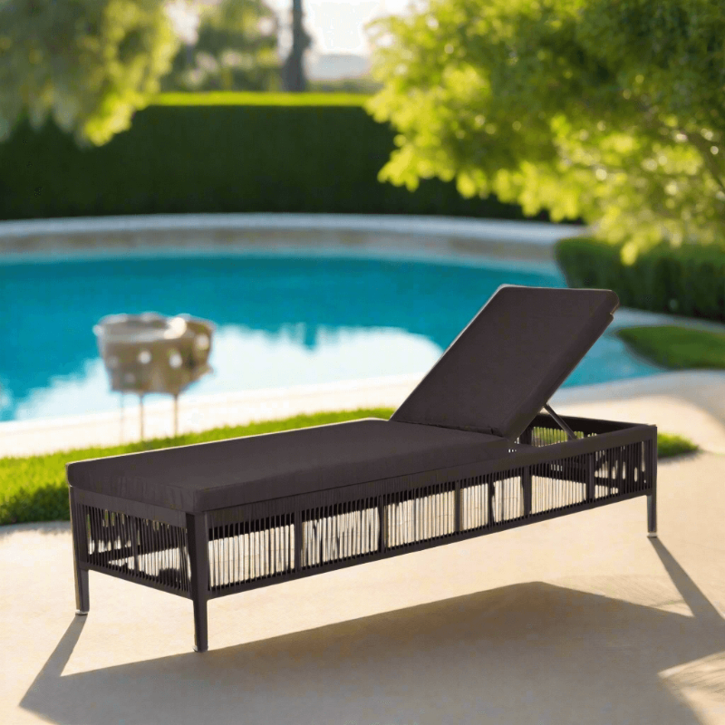 DecoScape Skye Aluminum Outdoor Armless Chaise Lounge