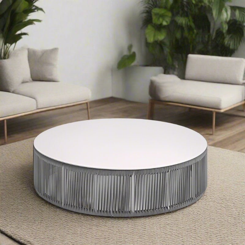 DecoScape Skye Aluminum Outdoor Round Coffee Table