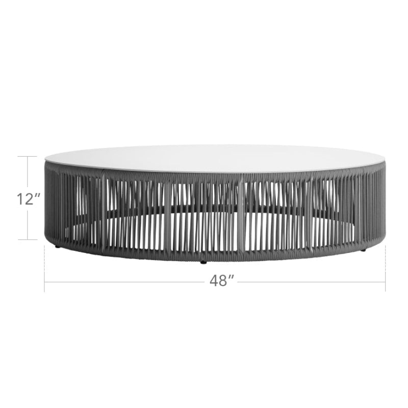 DecoScape Skye Aluminum Outdoor Round Coffee Table