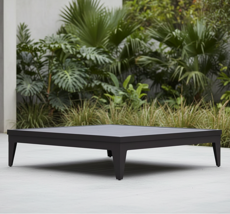 DecoScape South Beach Aluminum Outdoor Square Coffee Table