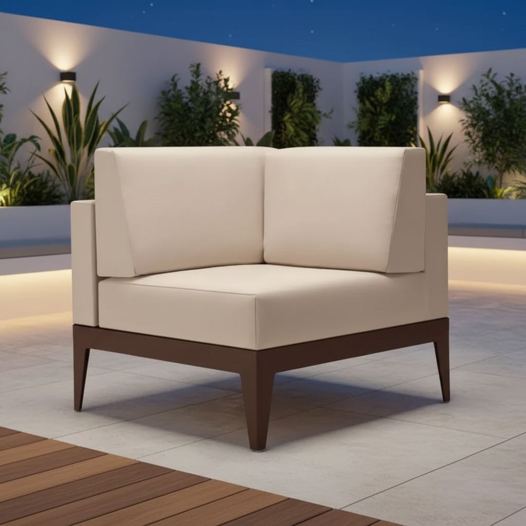 DecoScape South Beach Aluminum Outdoor Corner Chair