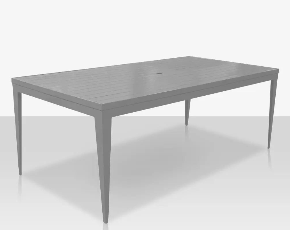DecoScape South Beach Aluminum Outdoor Rectangular Dining Table
