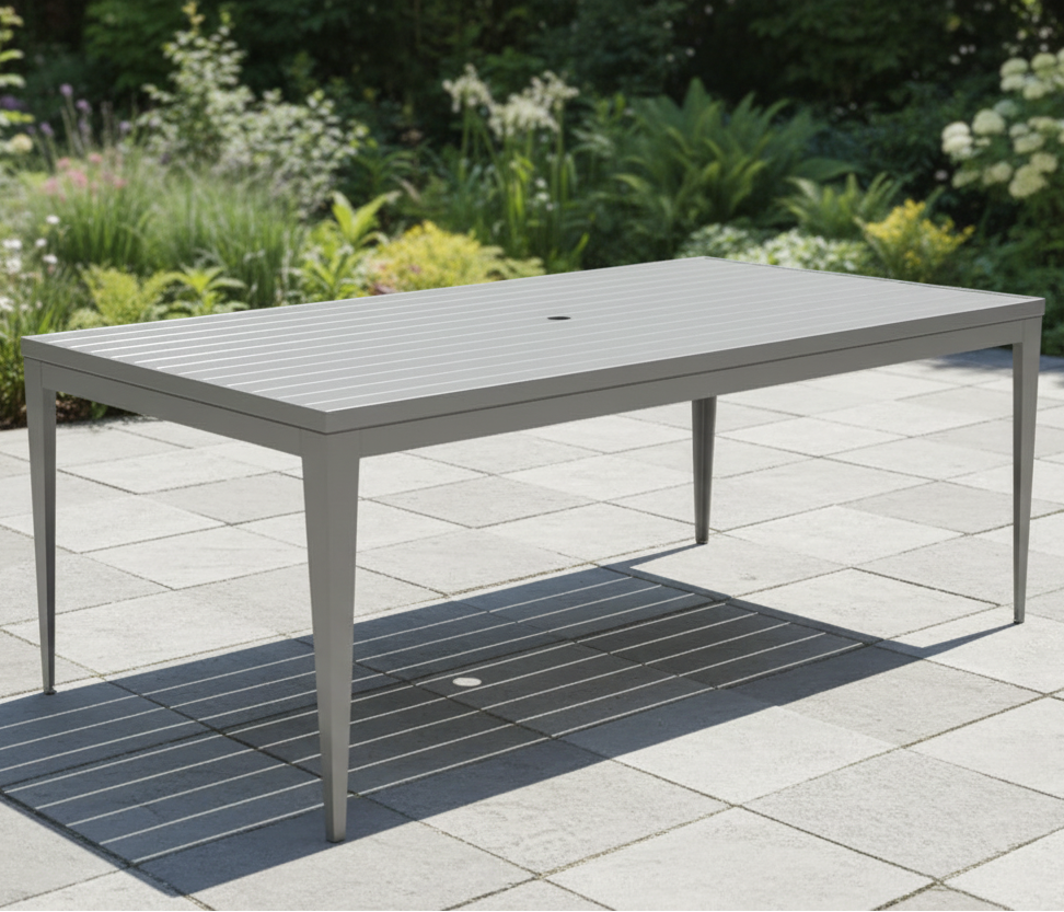 DecoScape South Beach Aluminum Outdoor Rectangular Dining Table