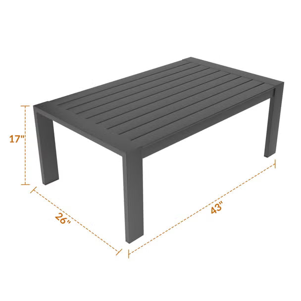 NorthCape International St Croix Aluminum Outdoor Coffee Table