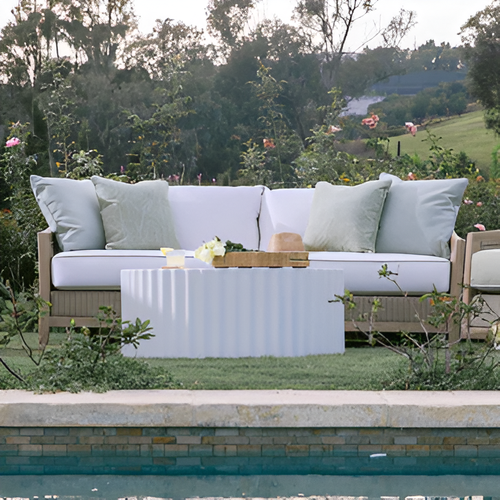 Sunset West Cambria Teak Outdoor Sofa