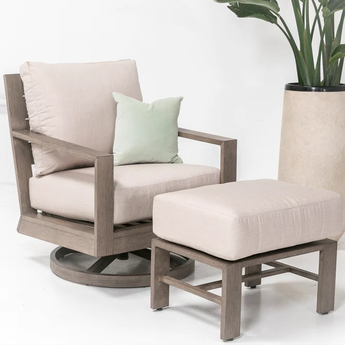 Sunset West Laguna Aluminum Outdoor Ottoman