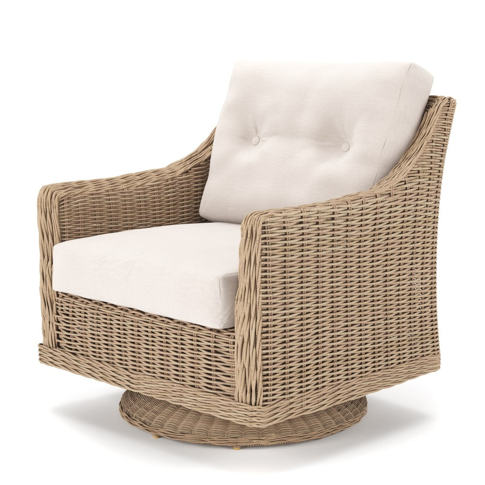 NorthCape International 6510 Wicker Outdoor Swivel Rocker Lounge Chair