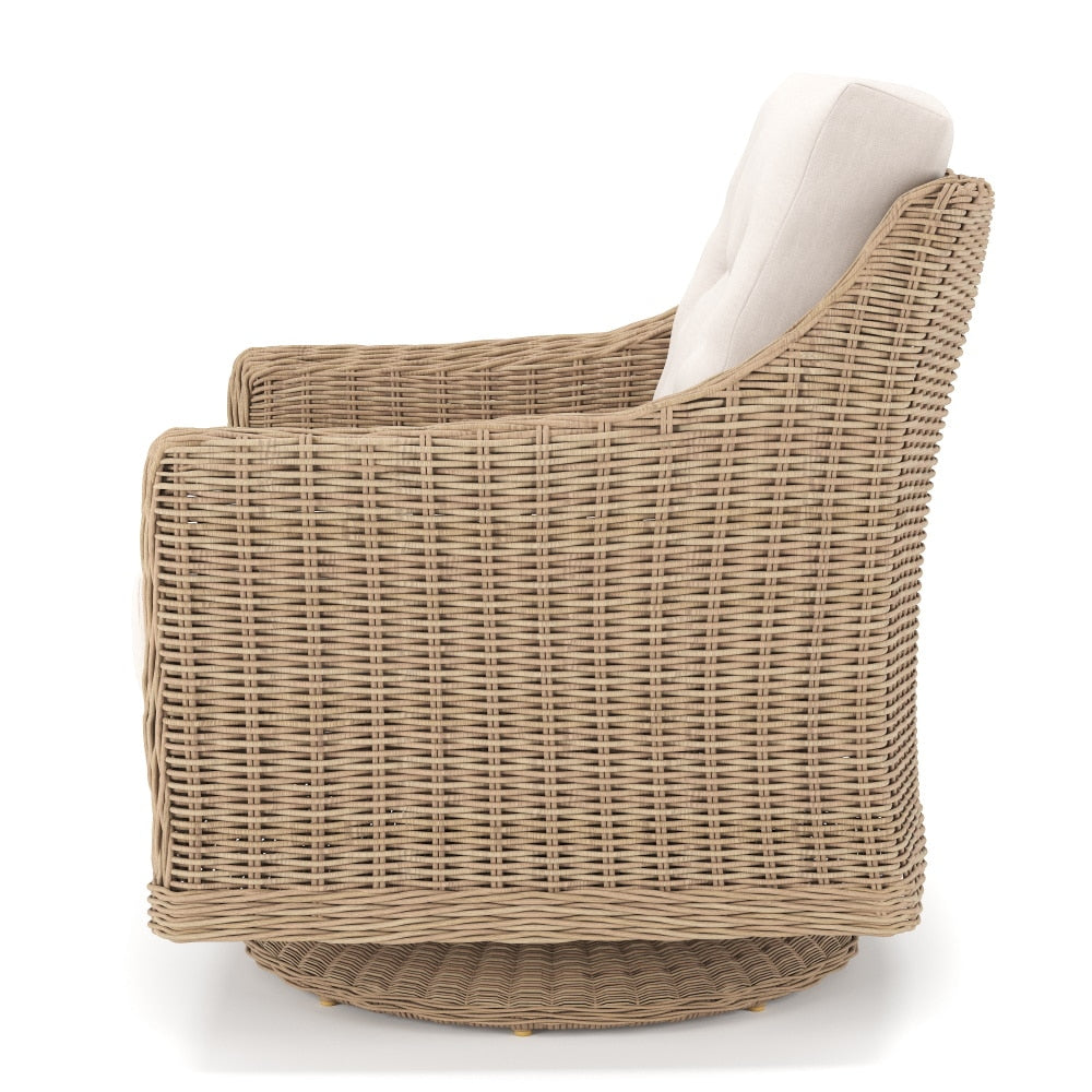 NorthCape International 6510 Wicker Outdoor Swivel Rocker Lounge Chair