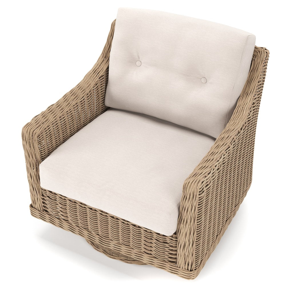 NorthCape International 6510 Wicker Outdoor Swivel Rocker Lounge Chair