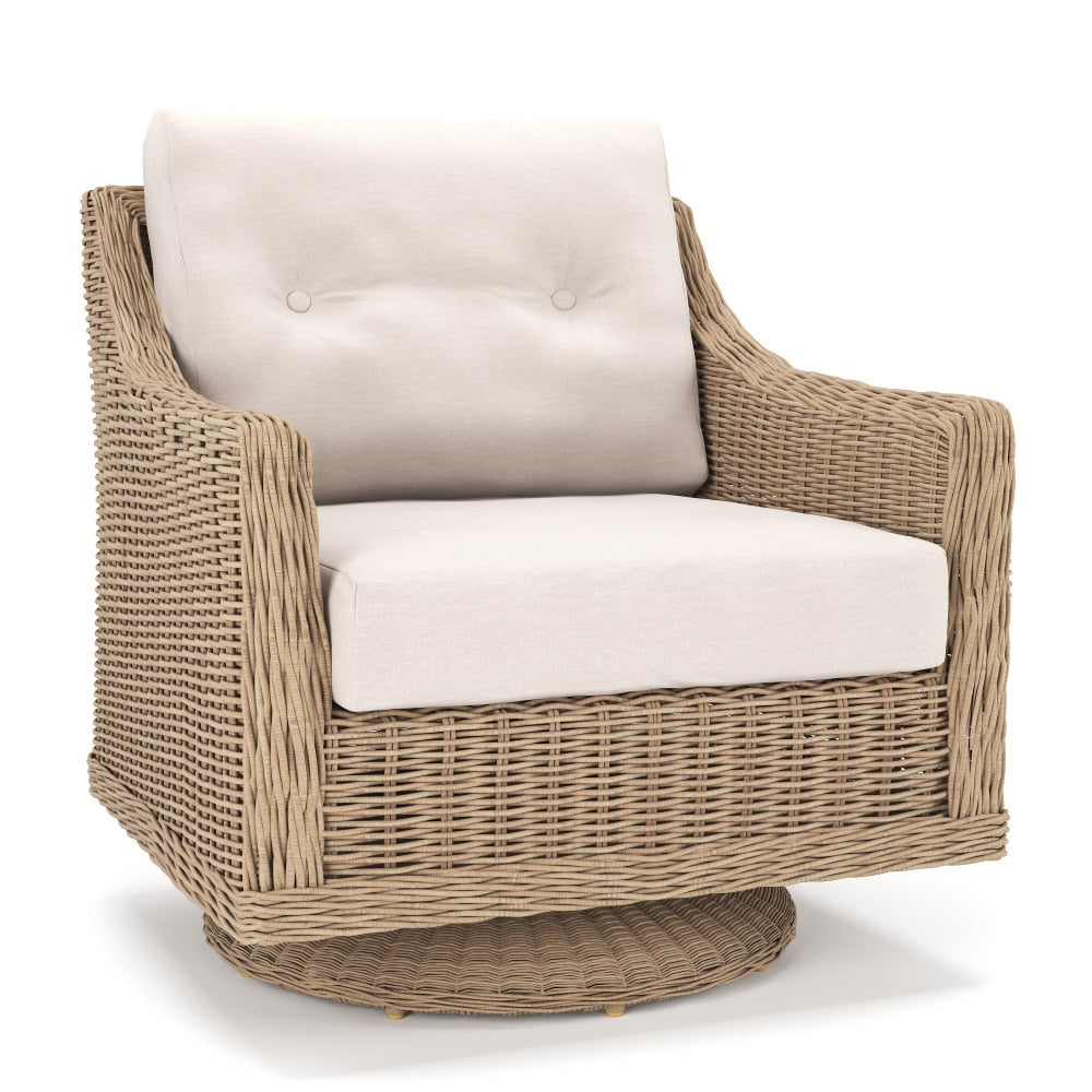NorthCape International 6510 Wicker Outdoor Swivel Rocker Lounge Chair