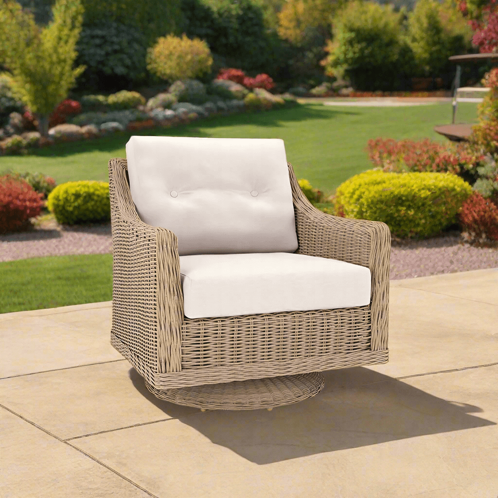 NorthCape International 6510 Wicker Outdoor Swivel Rocker Lounge Chair