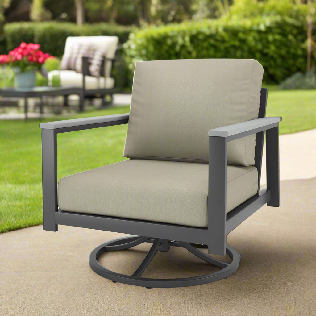 NorthCape International Hixon Aluminum Outdoor Swivel Rocker