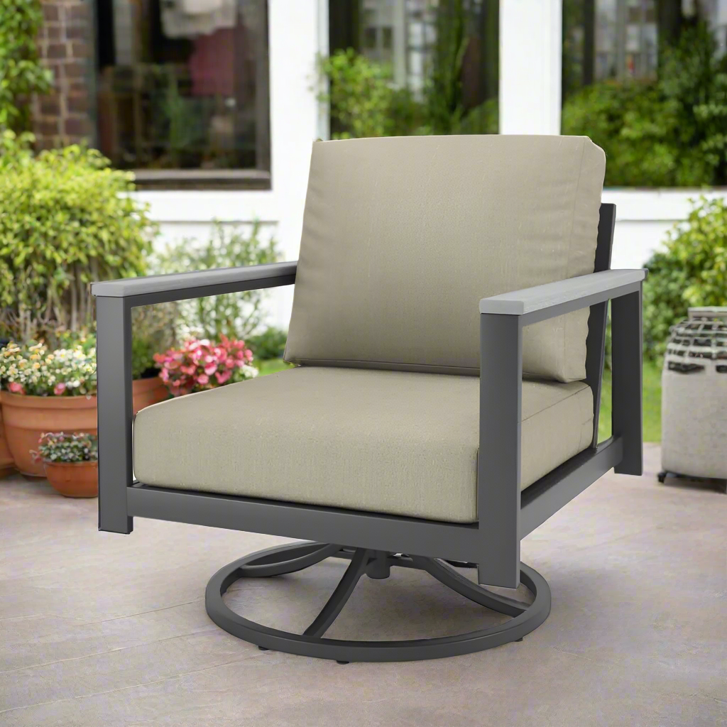 NorthCape International Hixon Aluminum Outdoor Swivel Rocker
