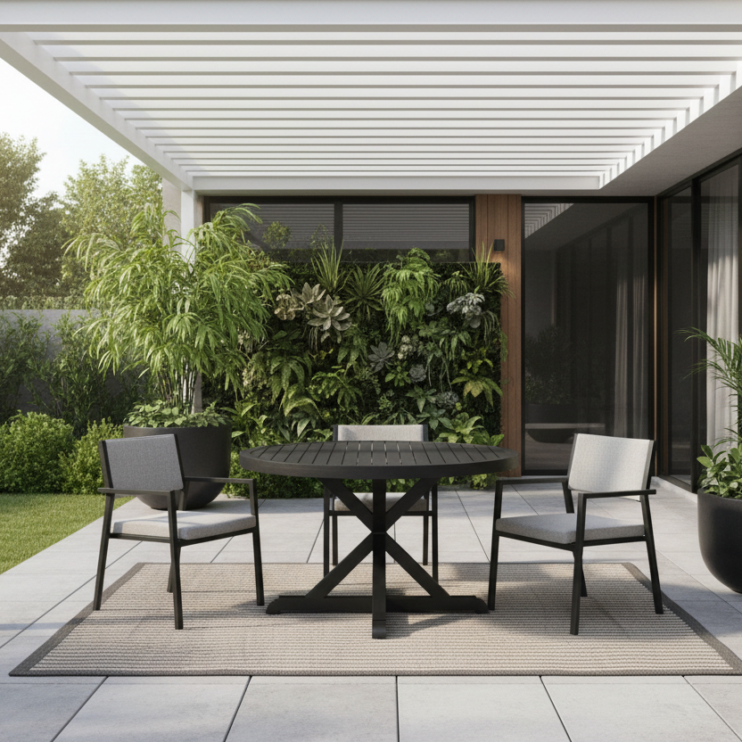 Sunset West Monterey Aluminum Outdoor 48" Round Dining Table
