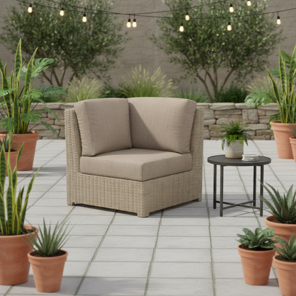 NorthCape International Terraza Wicker Outdoor Sectional 90 Degree Corner Chair