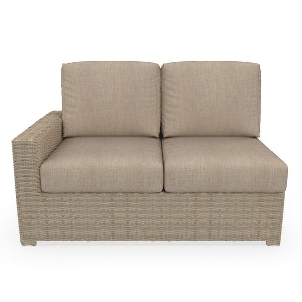 NorthCape International Terraza Wicker Outdoor Right Arm Sectional Loveseat