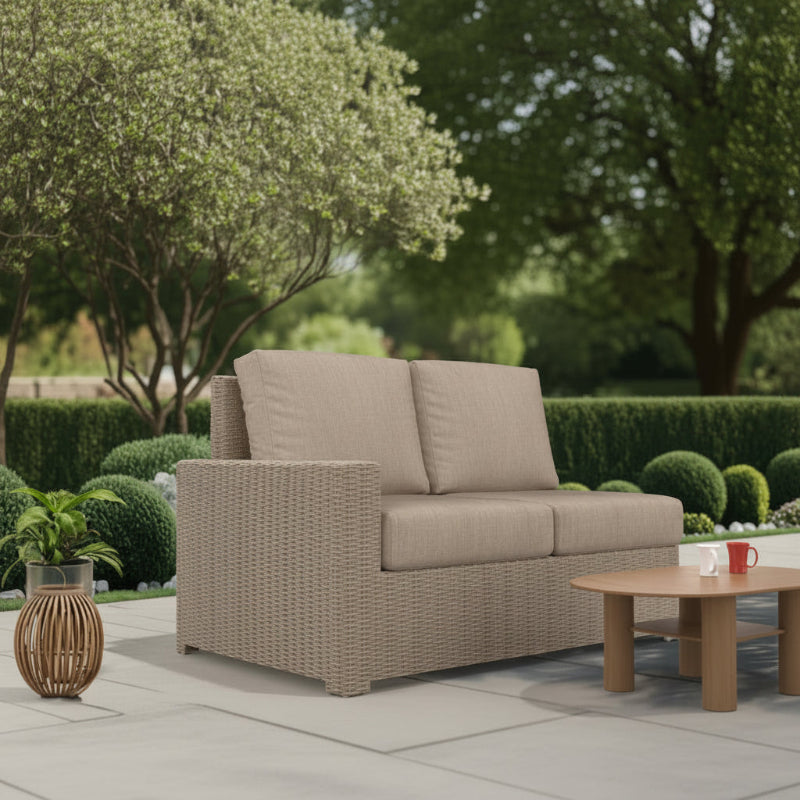 NorthCape International Terraza Wicker Outdoor Right Arm Sectional Loveseat