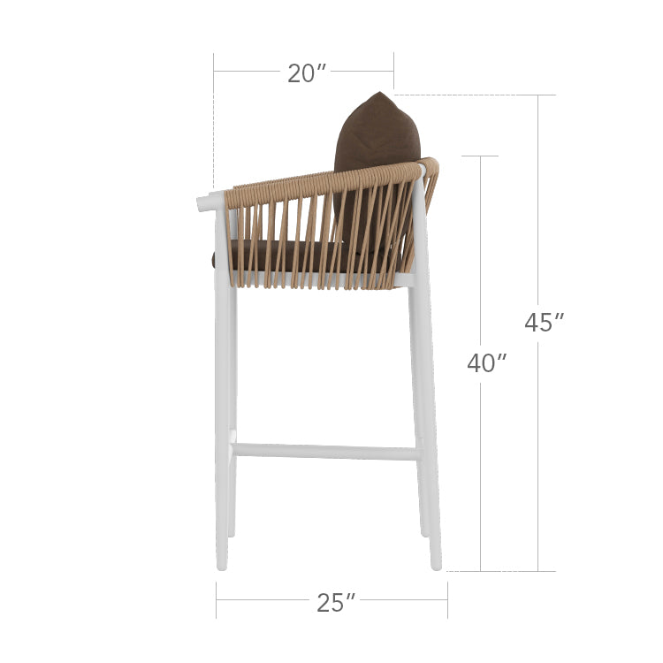 DecoScape Vines Aluminum Outdoor Bar Arm Chair