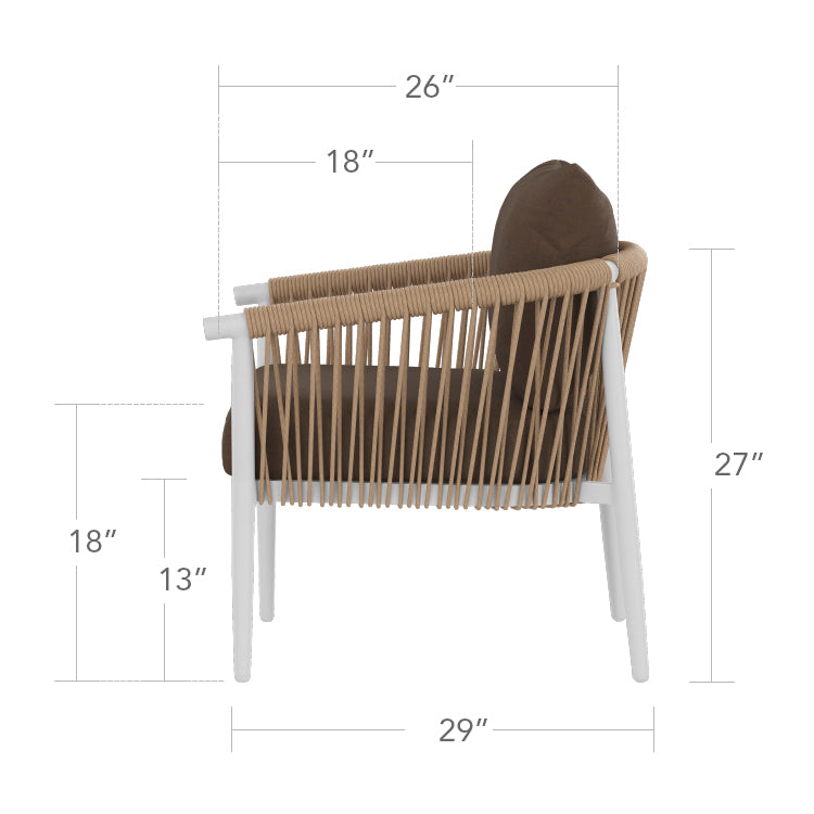 DecoScape Vines Aluminum Outdoor Club Chair