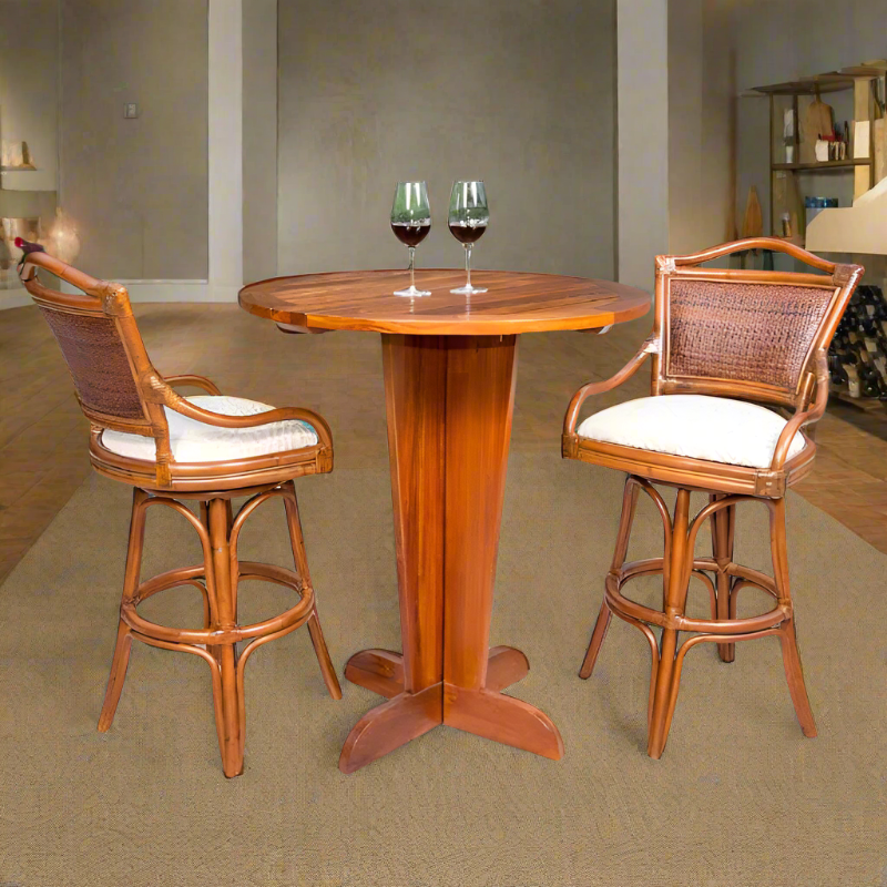 Alexander & Sheridan Serengeti Rattan Indoor 3 Piece Pub Set