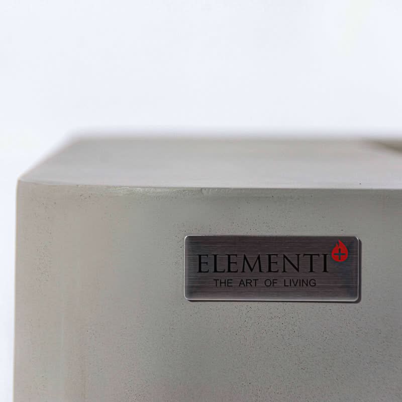 Elementi Plus Lucerne Glass Fiber Reinforced Concrete Outdoor Fire Pit Table
