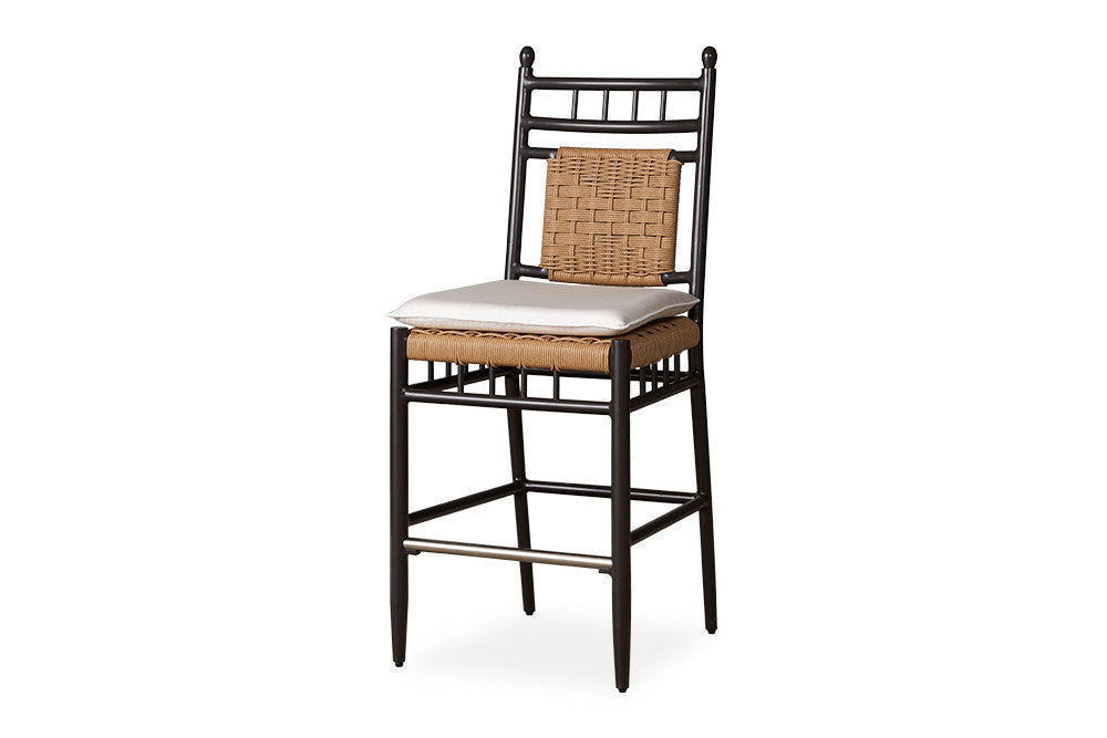 Lloyd Flanders Low Country Woven Vinyl Armless Barstool