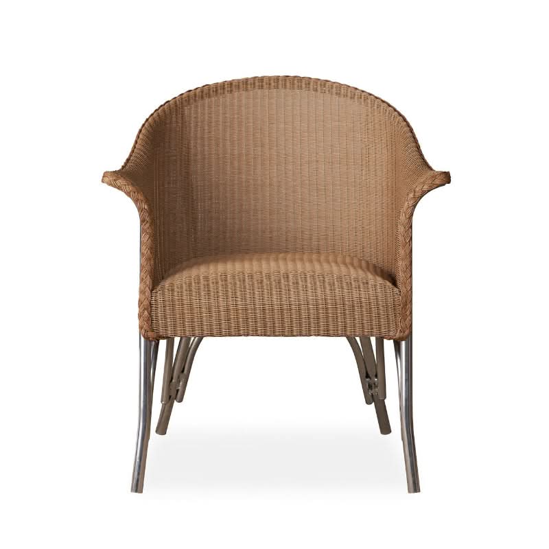 Lloyd Flanders All Seasons Wicker Aluminum Outdoor Lounge Chair with Padded Seat