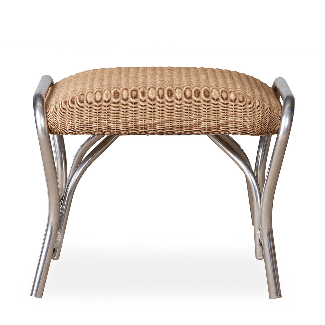 Lloyd Flanders All Seasons Wicker Outdoor Ottoman with Padded Seat