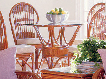 South Sea Rattan Bermuda Indoor Dining Table With Size Options (Chairs Not Included)