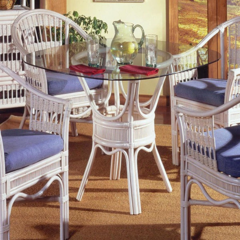 South Sea Rattan Bermuda Wicker Indoor Dining Table