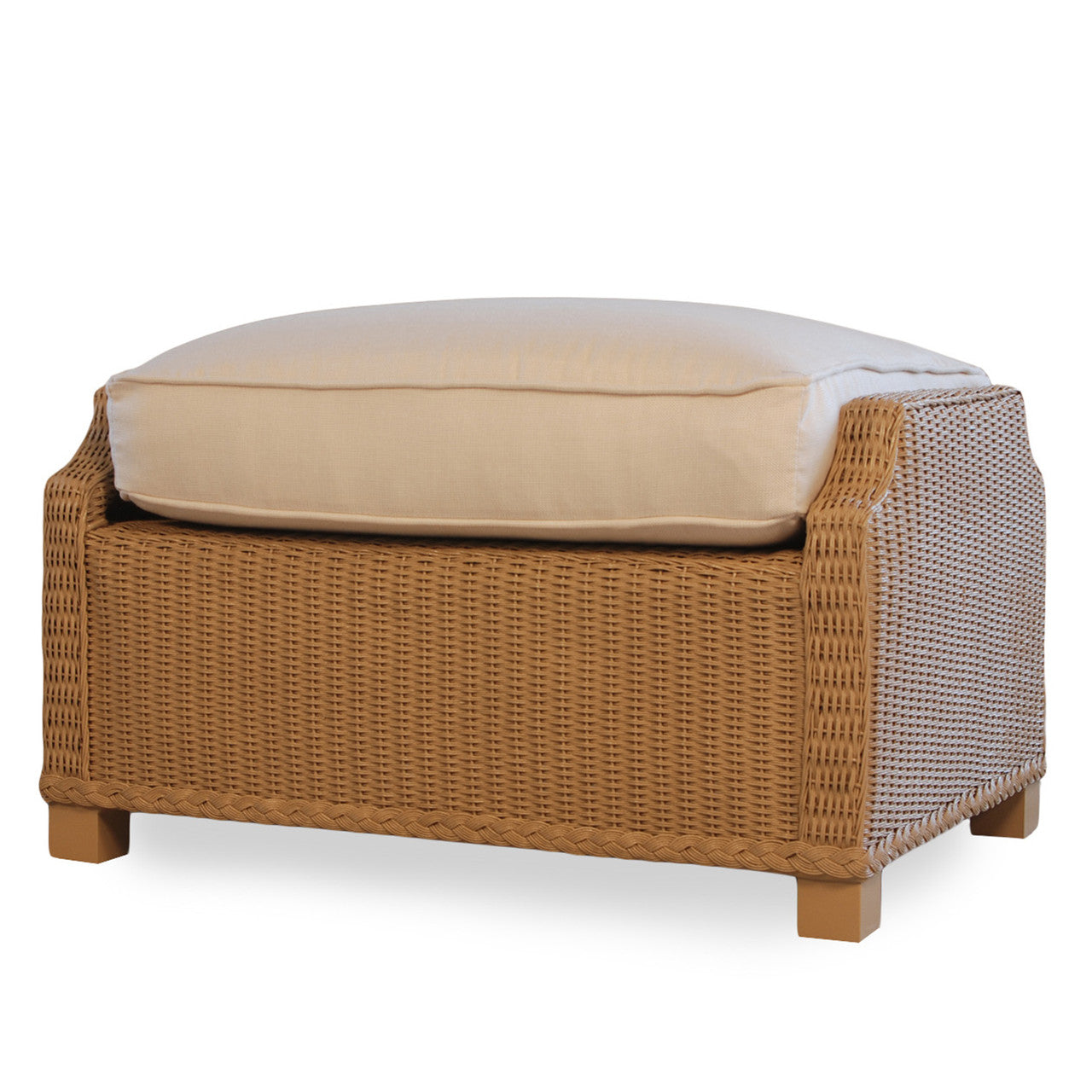 Lloyd Flanders Hamptons Wicker Outdoor Ottoman