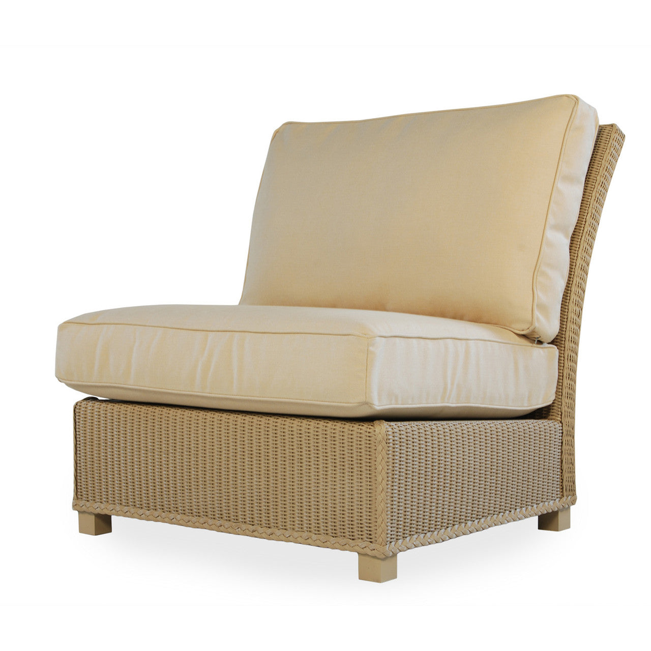 Lloyd Flanders Hamptons Wicker Outdoor Armless Sectional Chair