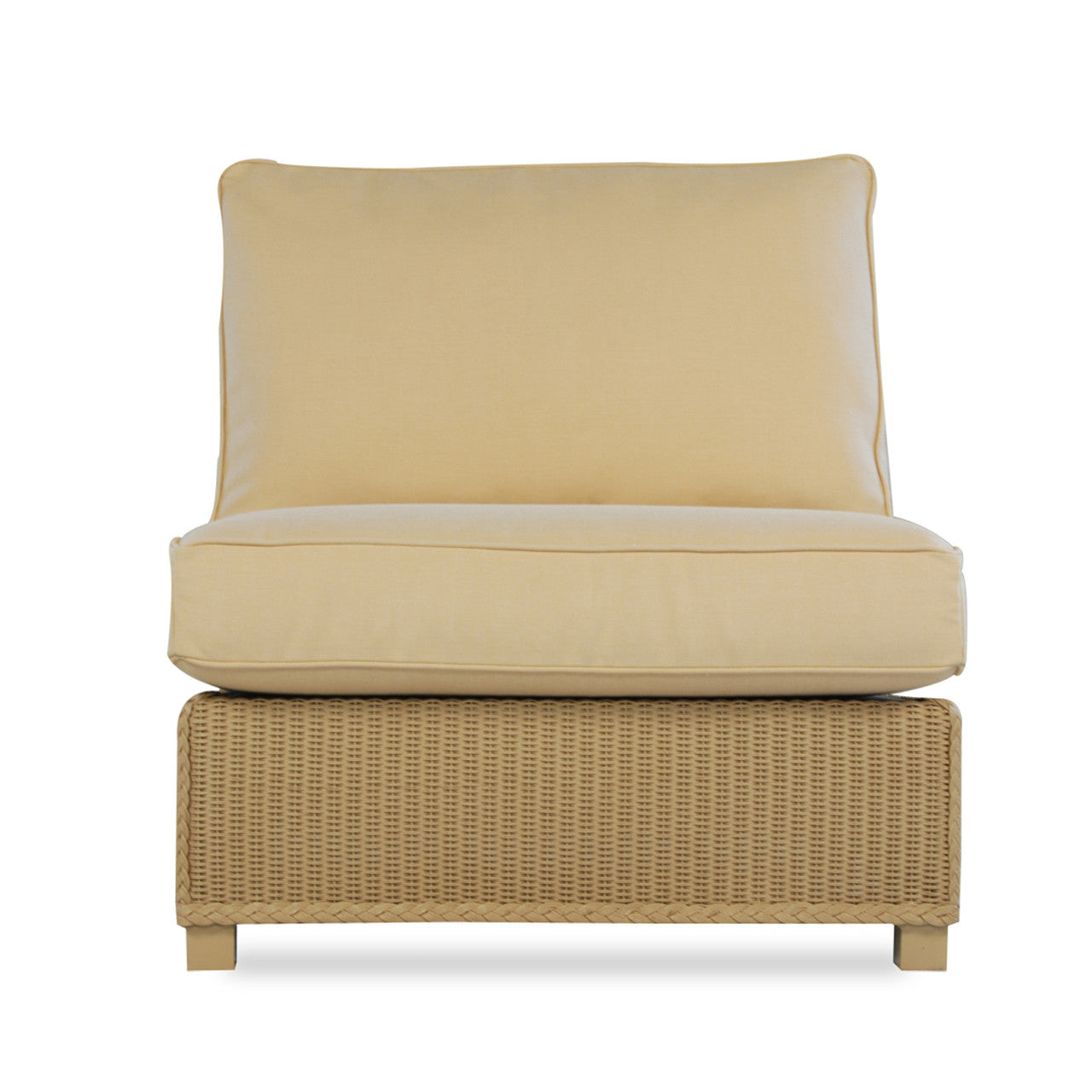 Lloyd Flanders Hamptons Wicker Outdoor Armless Sectional Chair