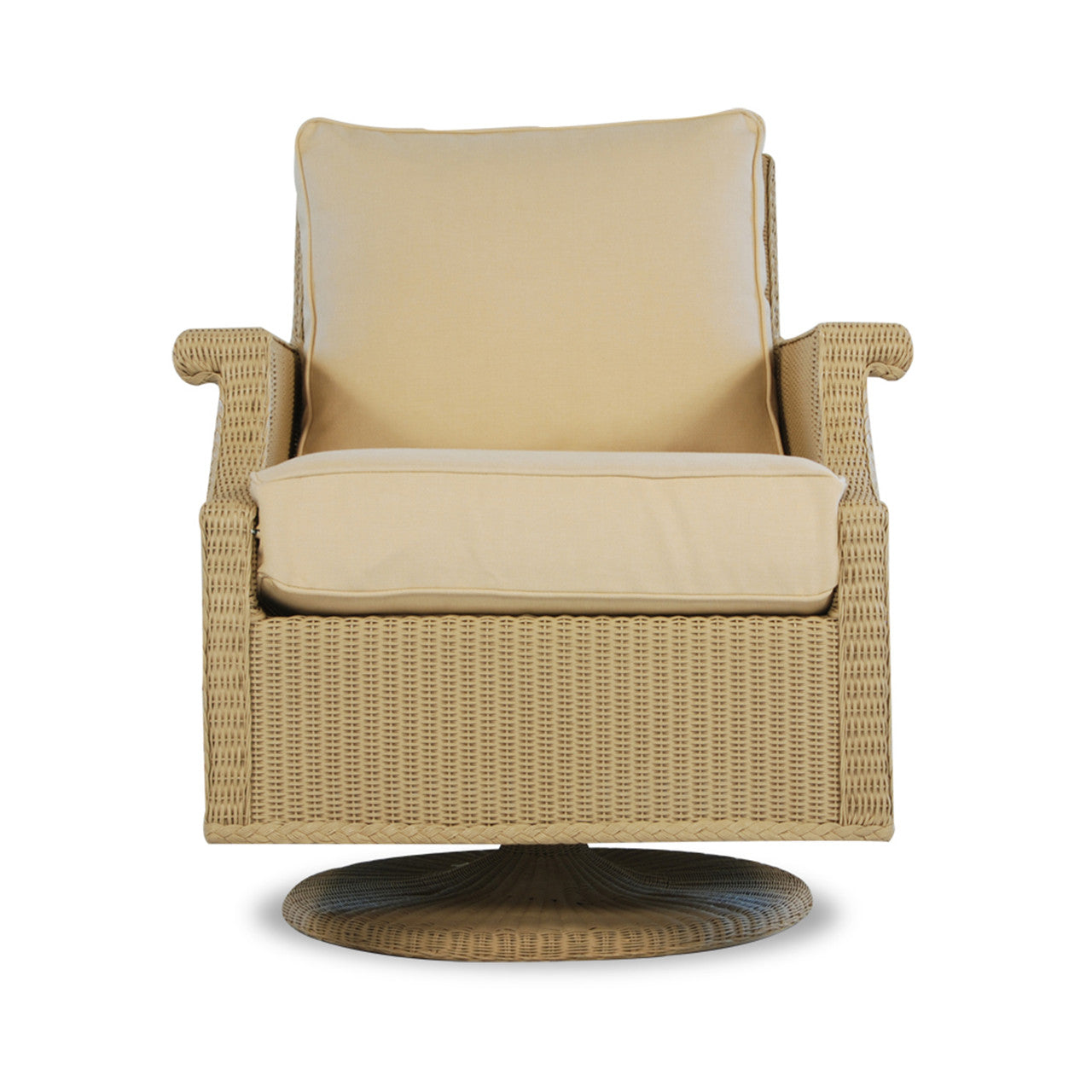 Lloyd Flanders Hamptons Wicker Outdoor Swivel Rocker Lounge Chair