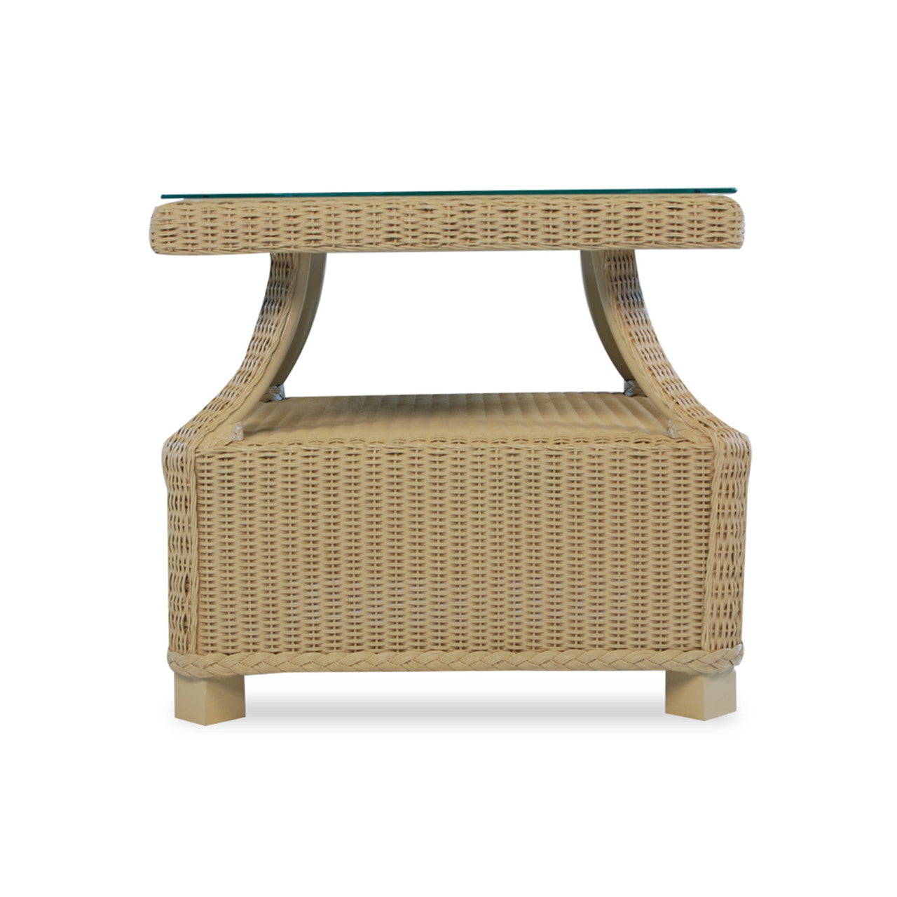 Lloyd Flanders Hamptons Wicker Outdoor 23" Square End Table