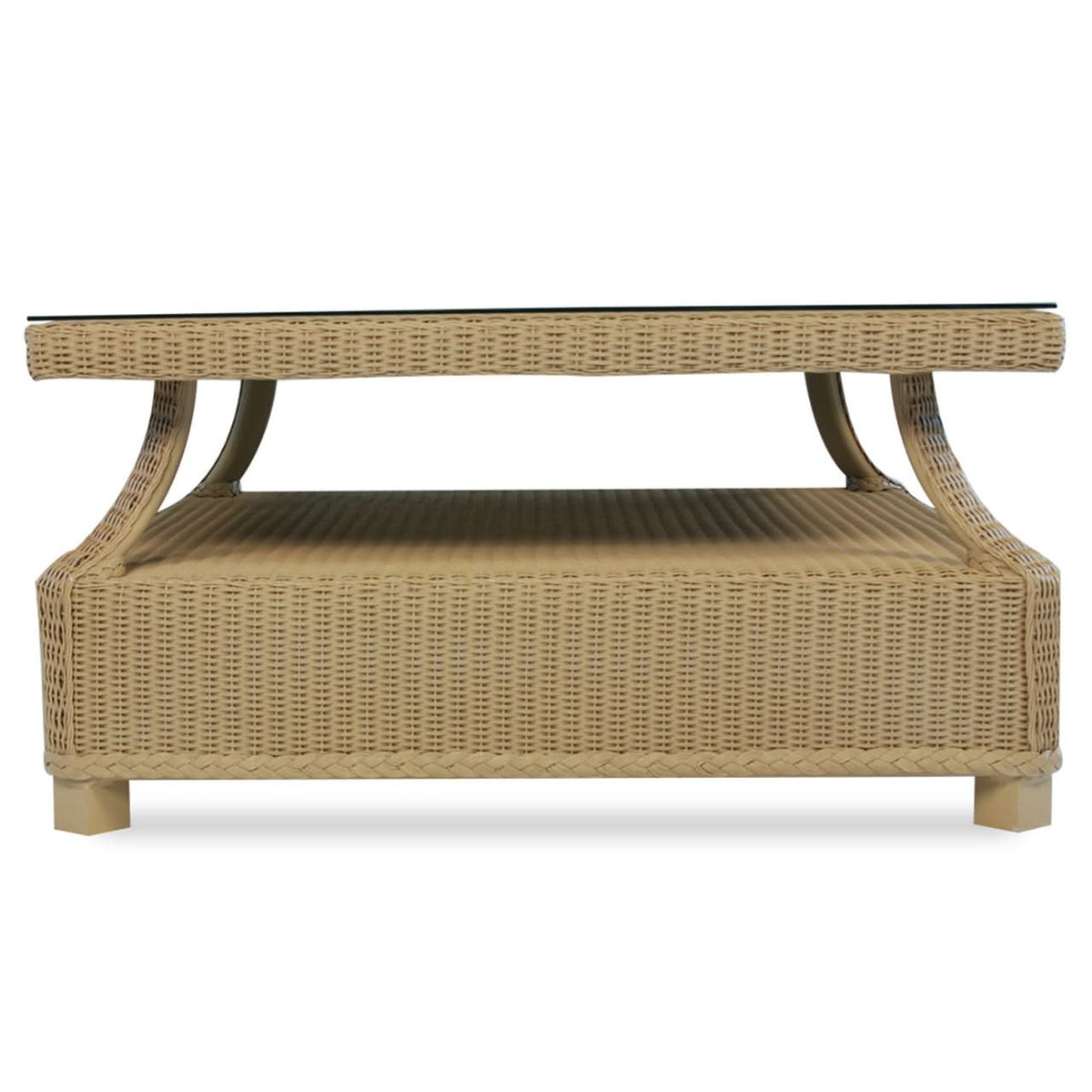 Lloyd Flanders Hamptons Wicker Outdoor 37" Square Cocktail Table