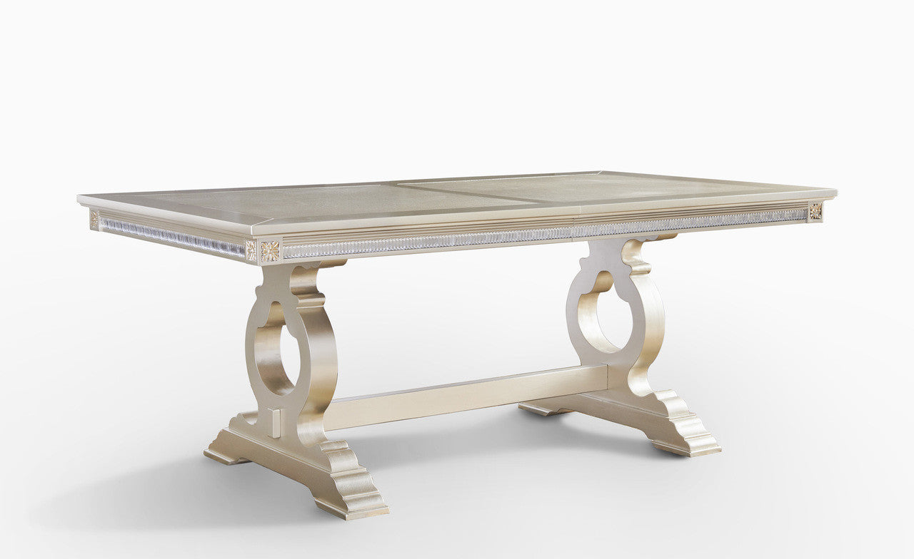 Oasis Home Tiffany 95.5" Rectangle Trestle Dining Table