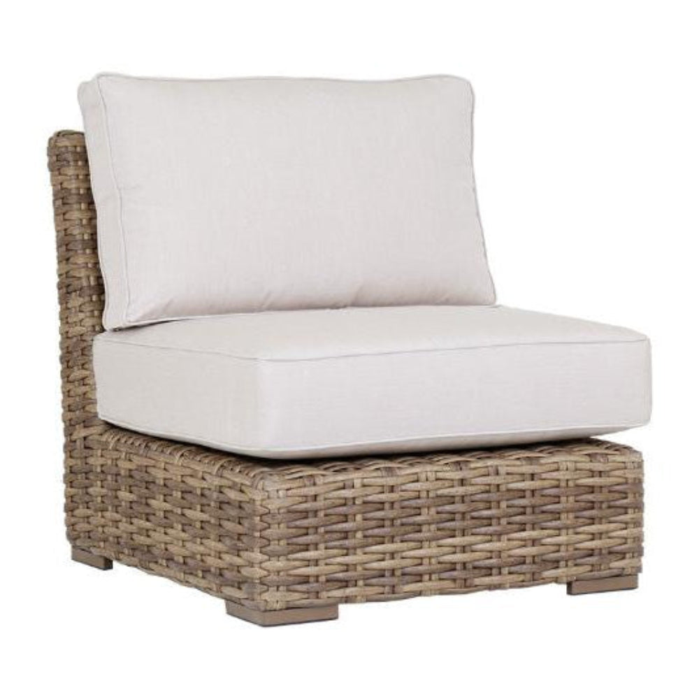 Sunset West Havana Wicker Outdoor Armless Club Chair