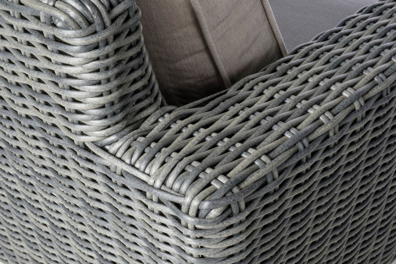 Alfresco Home Castlewood Wicker Aluminum Conversation Group w/ Sunbrella Cushions