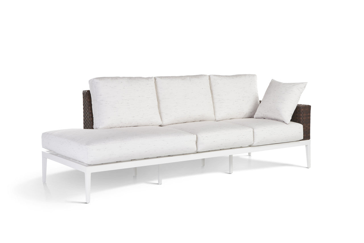 South Sea Rattan Stevie Wicker Left side Facing Sofa Chaise