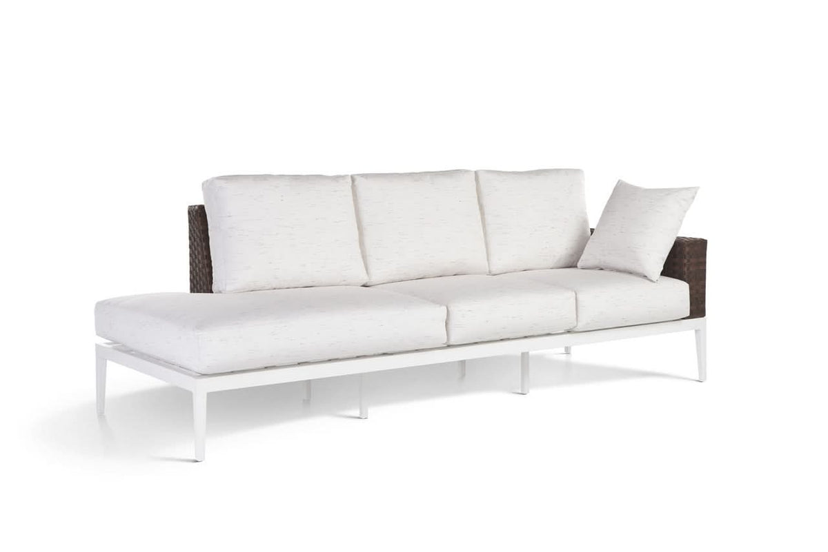 South Sea Rattan Stevie Aluminum Outdoor Left side Facing Sofa Chaise