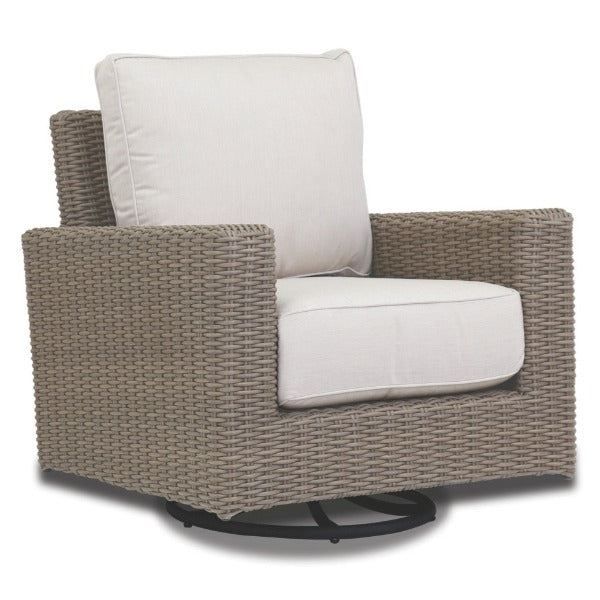 Sunset West Coronado Wicker Outdoor Swivel Rocker With Cushions