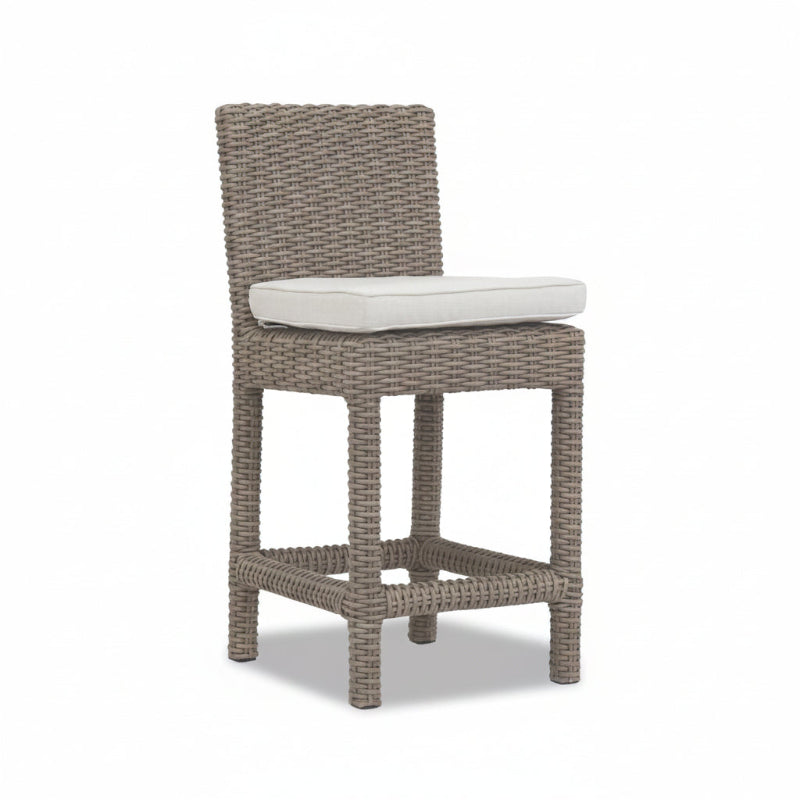 Sunset West Coronado Wicker Outdoor Counter Stool With Cushions