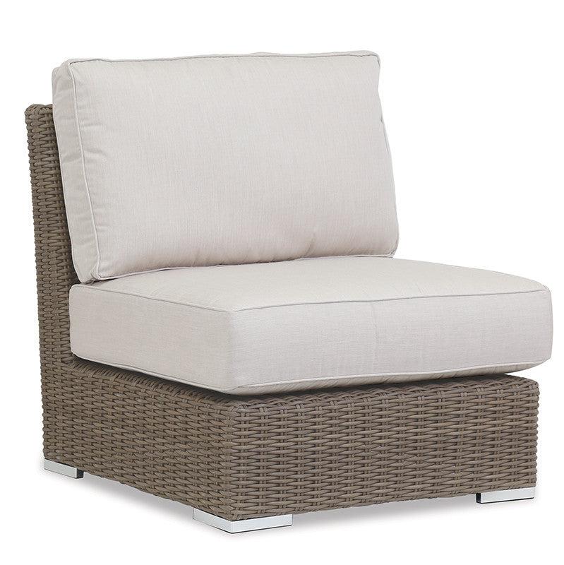 Sunset West Coronado Wicker Outdoor Armless Club Chair With Cushions